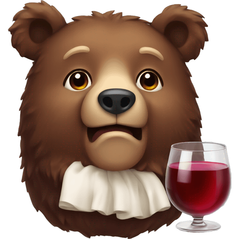 Bear with mulled wine  emoji