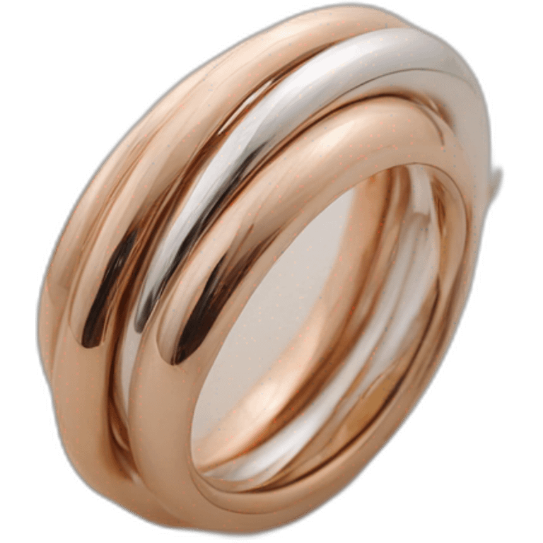 Cartier Trinity ring gold rose gold white gold emoji