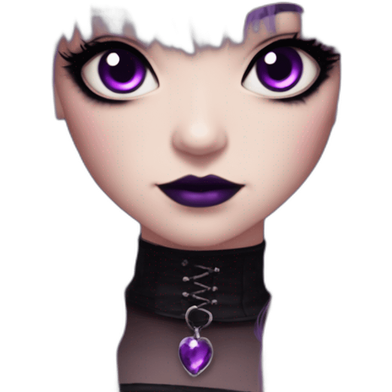 Elissabat -with bangs -long-hair-dark-plumpurple-and-black-vampire-goth-makeup-pinkeyes-romanticgothcloses emoji