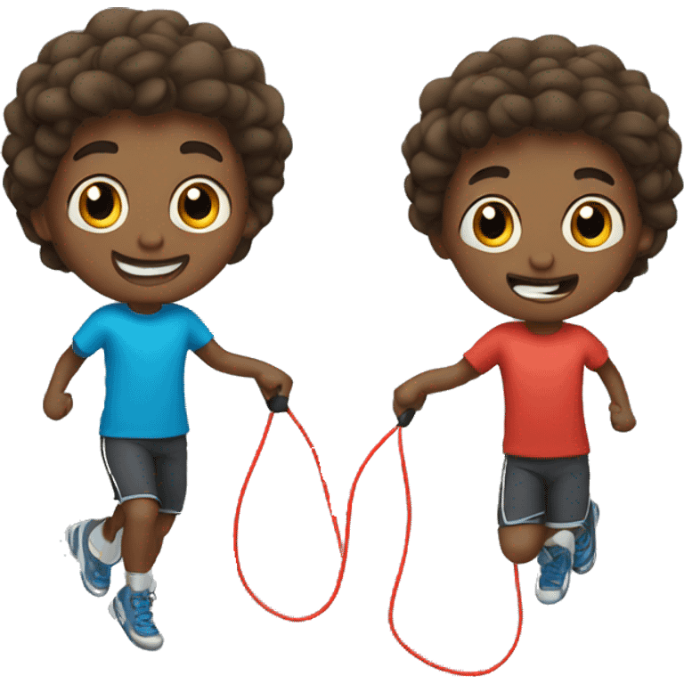 My boy jumping rope  emoji