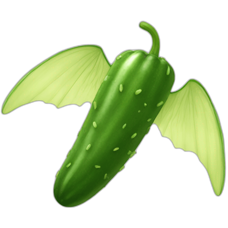 a flying winged cucumber emoji