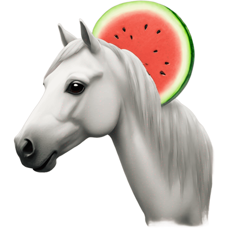 Horse with a watermelon  emoji