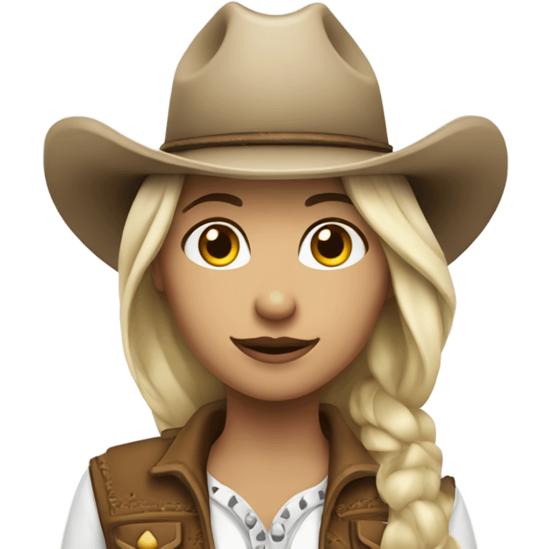 cowgirl that has white skin with appaloosa horse emoji