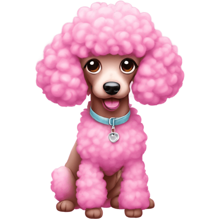 Pink poodle  emoji