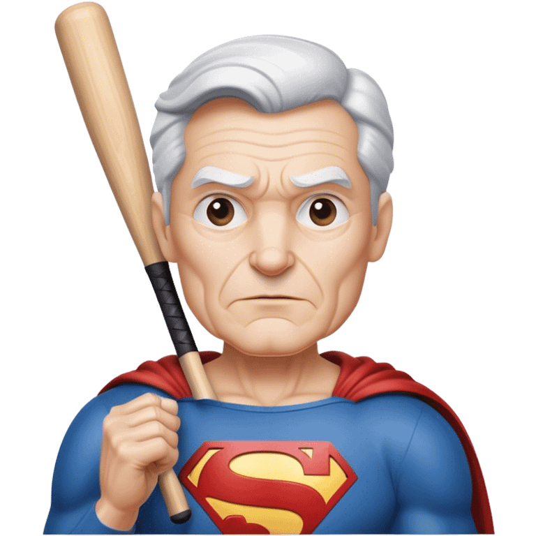 Old Superman with a baseball bat emoji