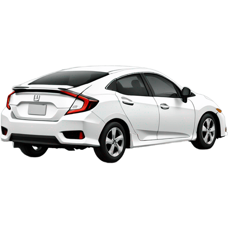 White Honda Civic emoji