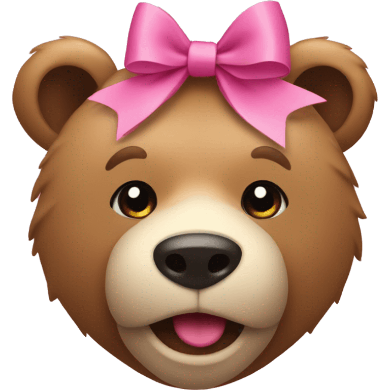 bear with a pink bow emoji