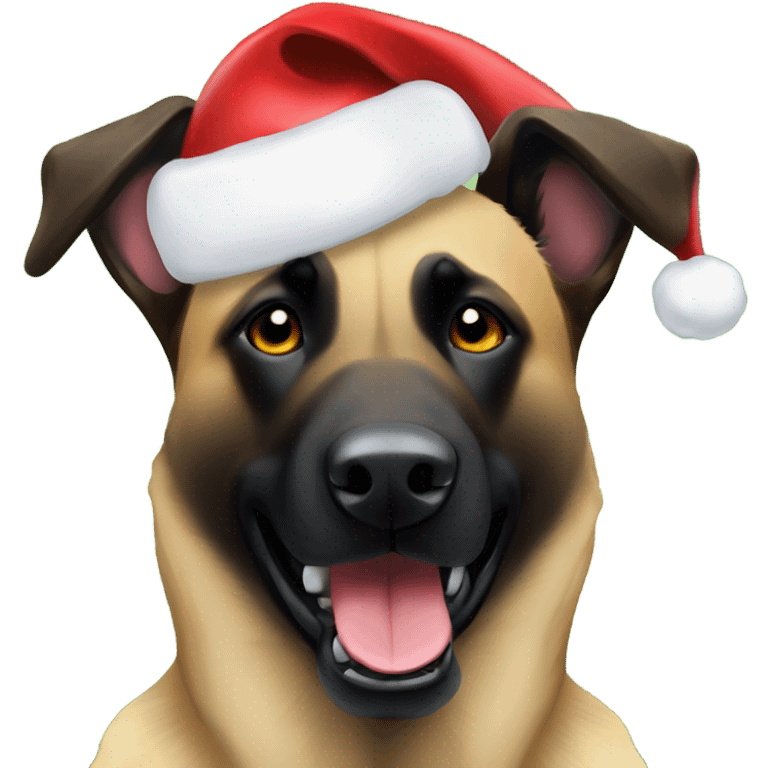 Dark Belgian malinois; Anatolian Shepherd Christmas emoji