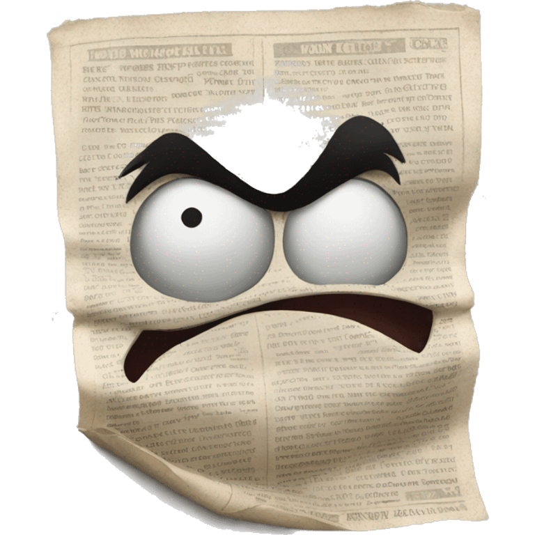 angry newspaper emoji