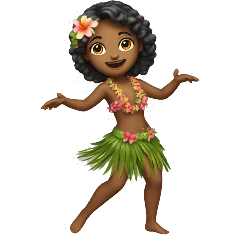 hawaii dance one girl full body emoji