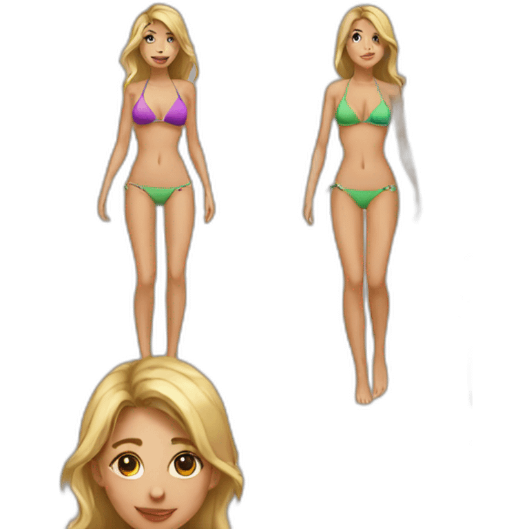 Health girl in bikini emoji