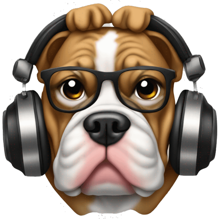 Bull dog dj emoji