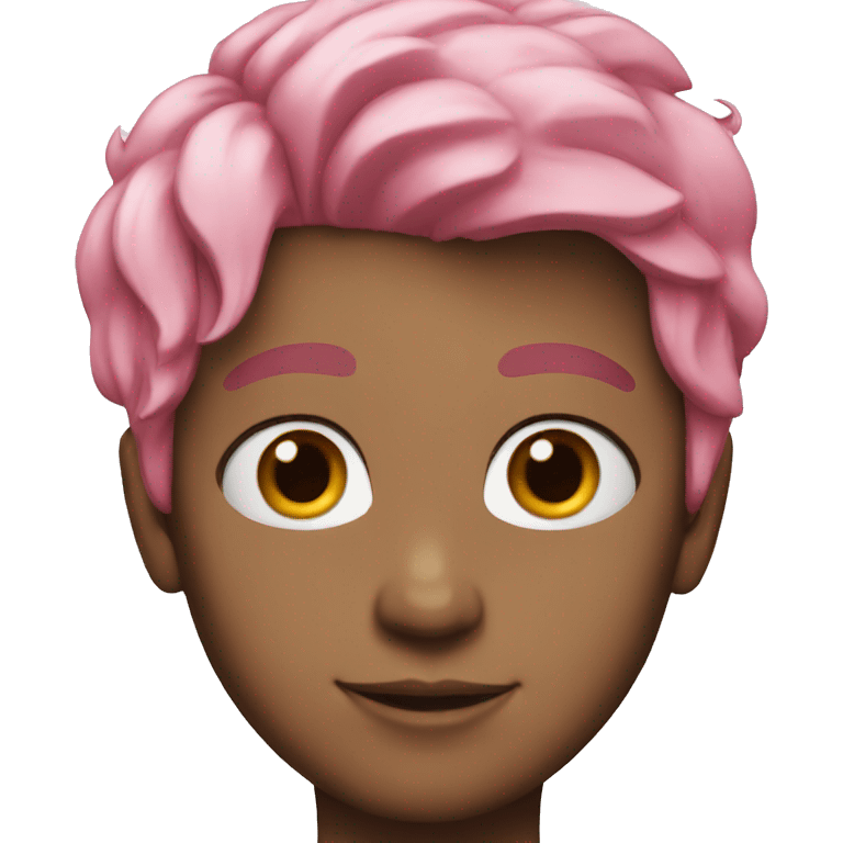 Boy pink hair and eyes  emoji