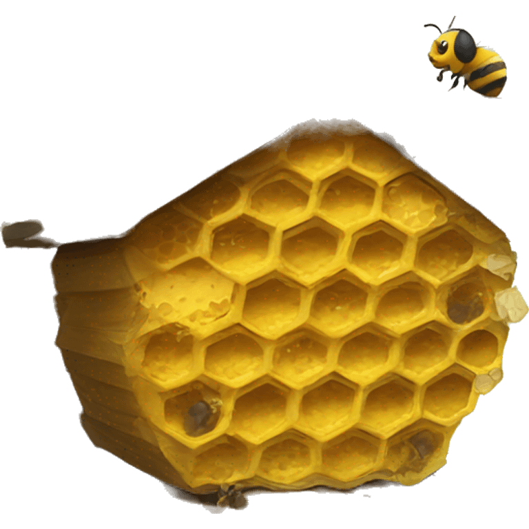 Bee hive on a tree emoji