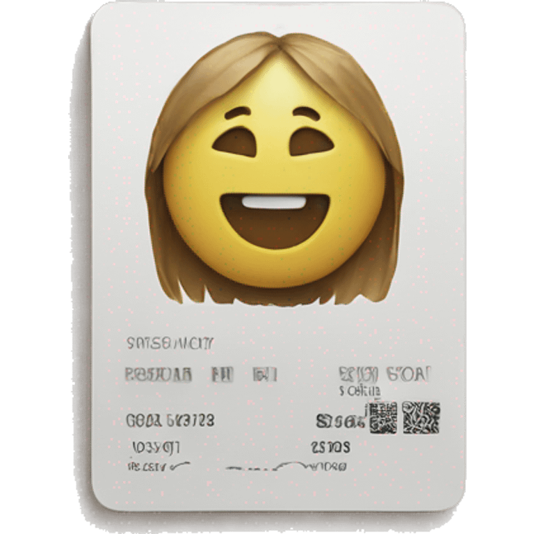 Emoji of paper on an ID card emoji