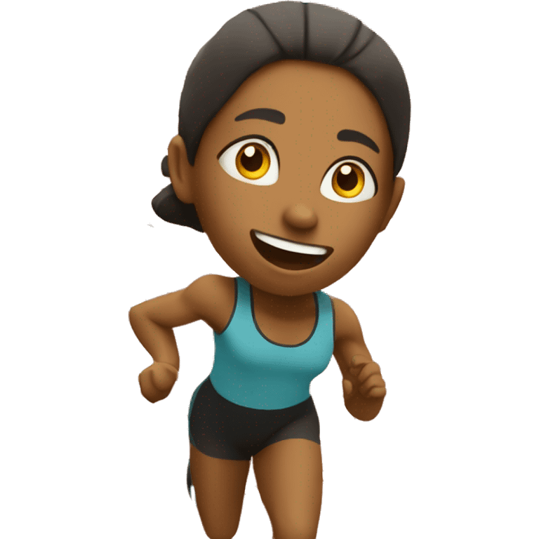 girl running on a track  emoji