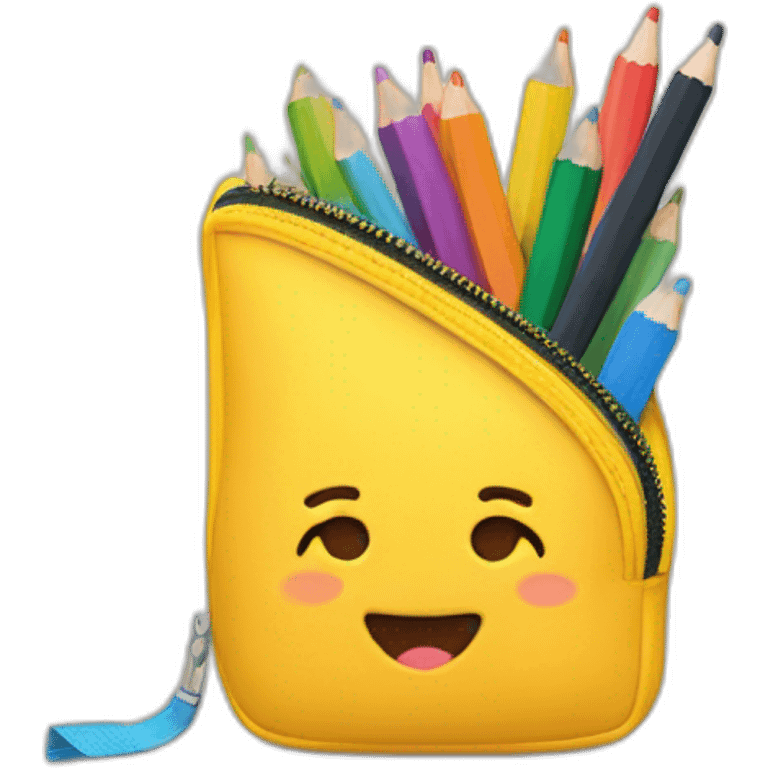 pencil case with zipper emoji