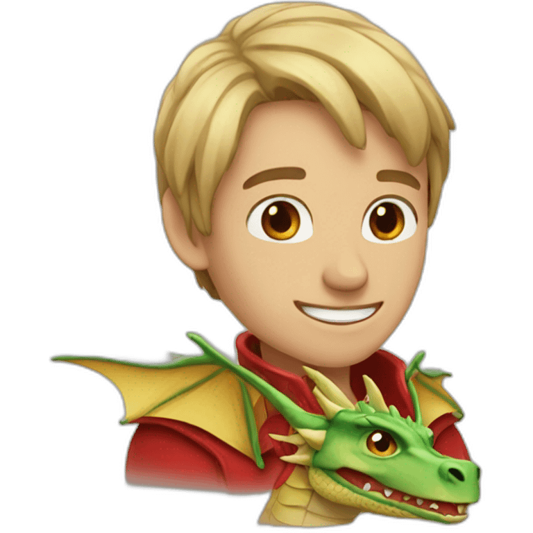 Humain et dragon emoji