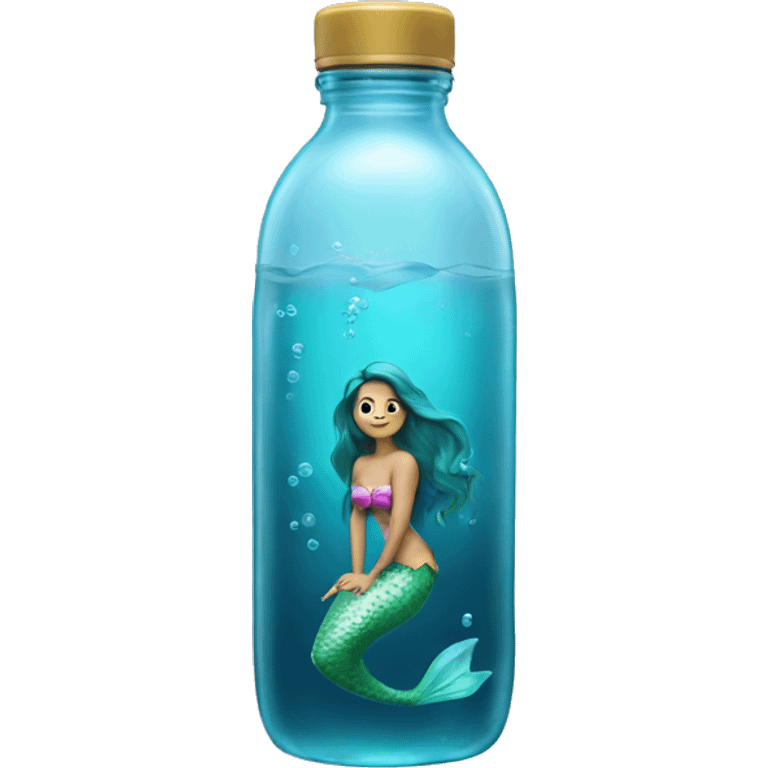 mermaid-shape water in bottle emoji