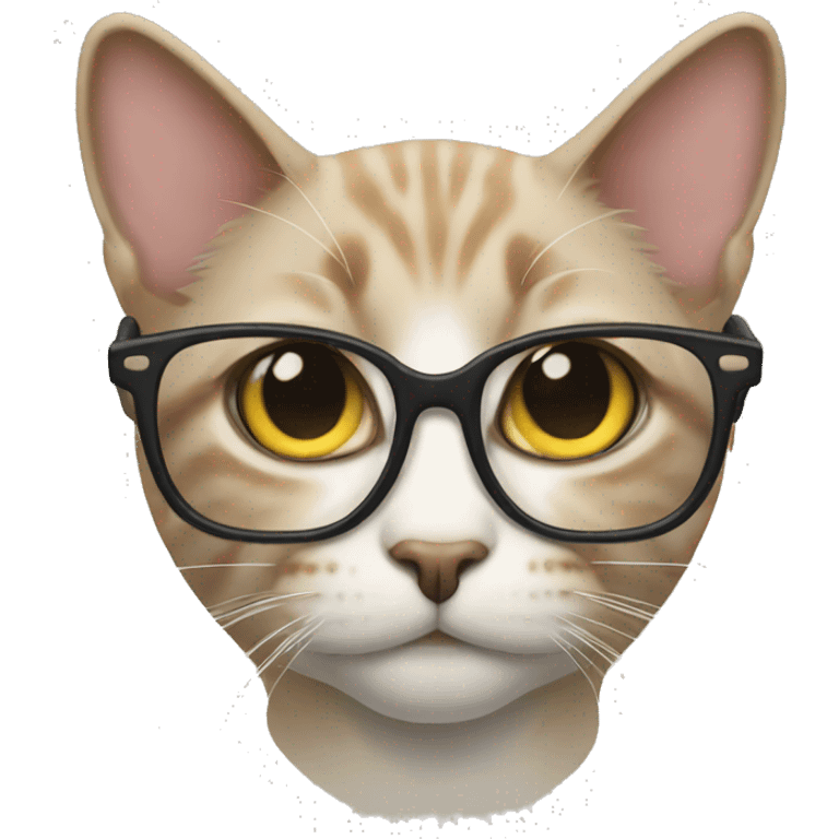 A cat with specs emoji