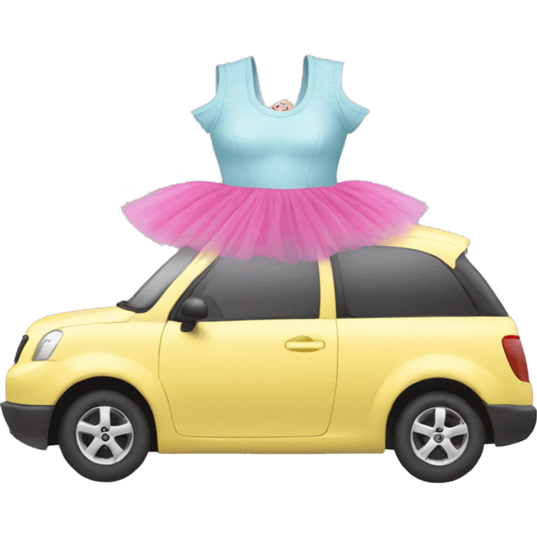 Car wearing a tutu  emoji