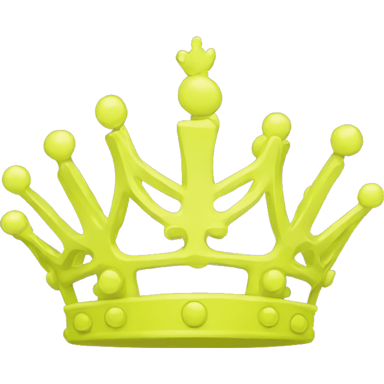 Neon yellow crown emoji