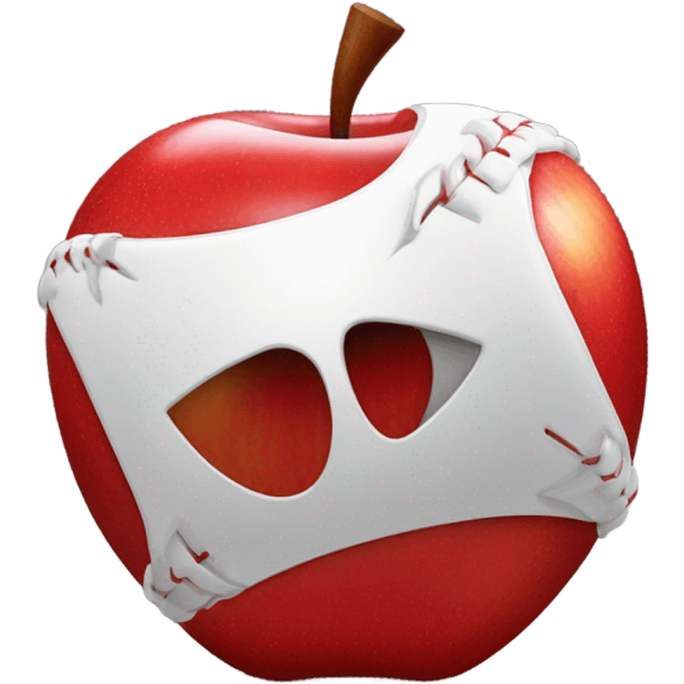 Apple with a baseball emoji