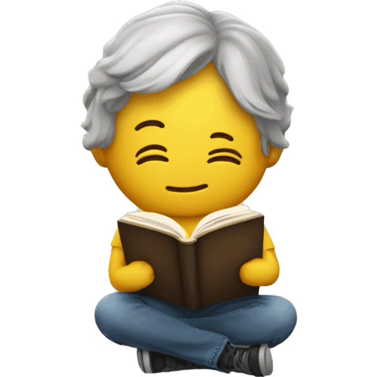 reading book yello clour standered emoji