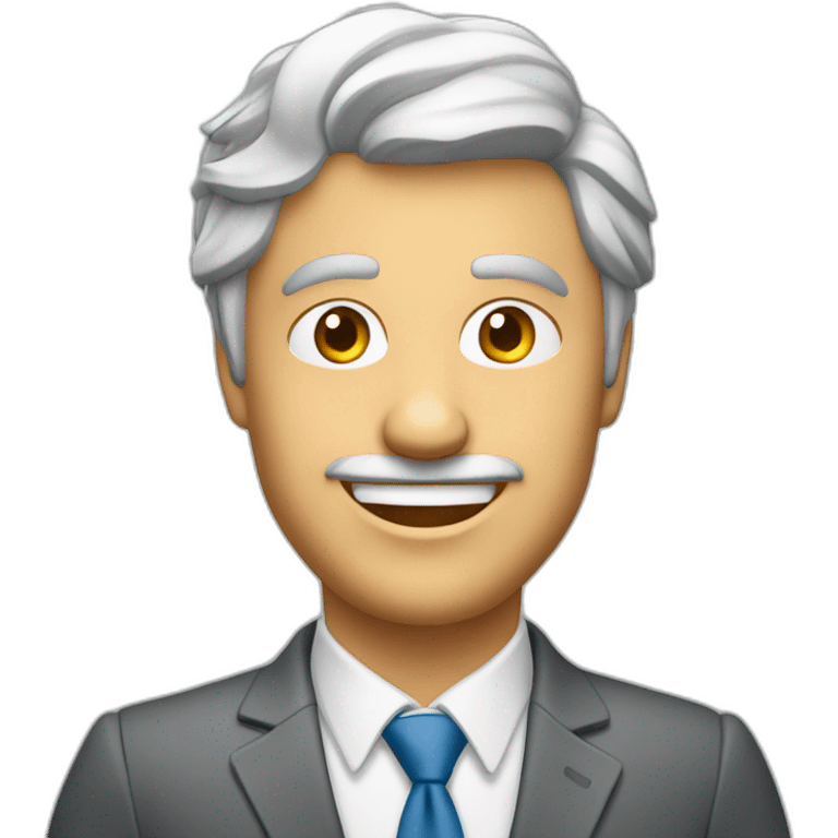 Smiling réal estate agent with a graying bearb emoji