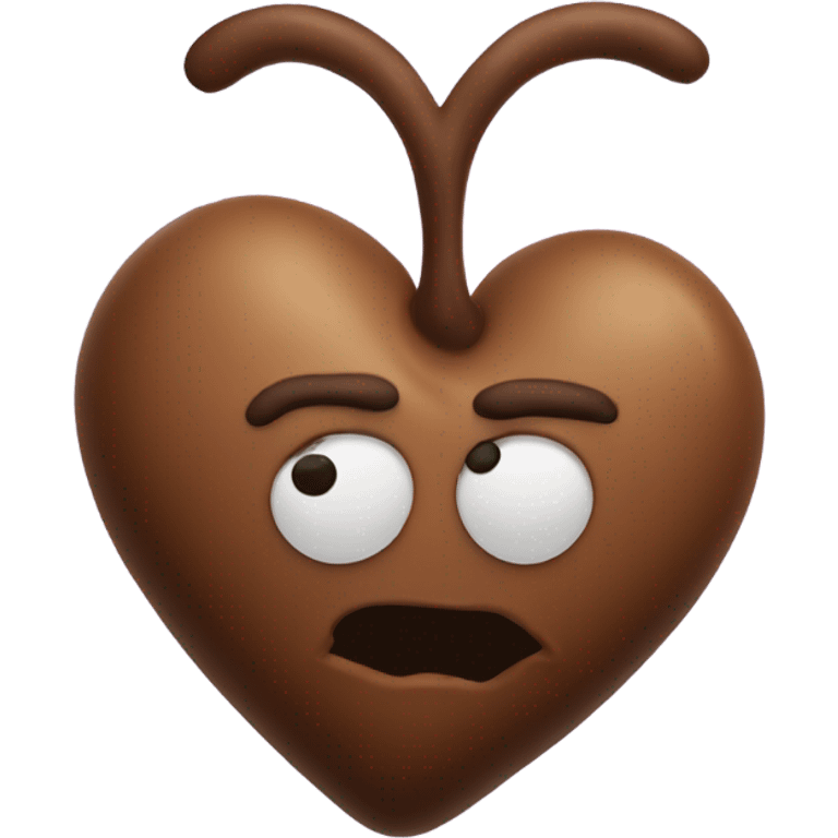  Poop heart with bow  emoji