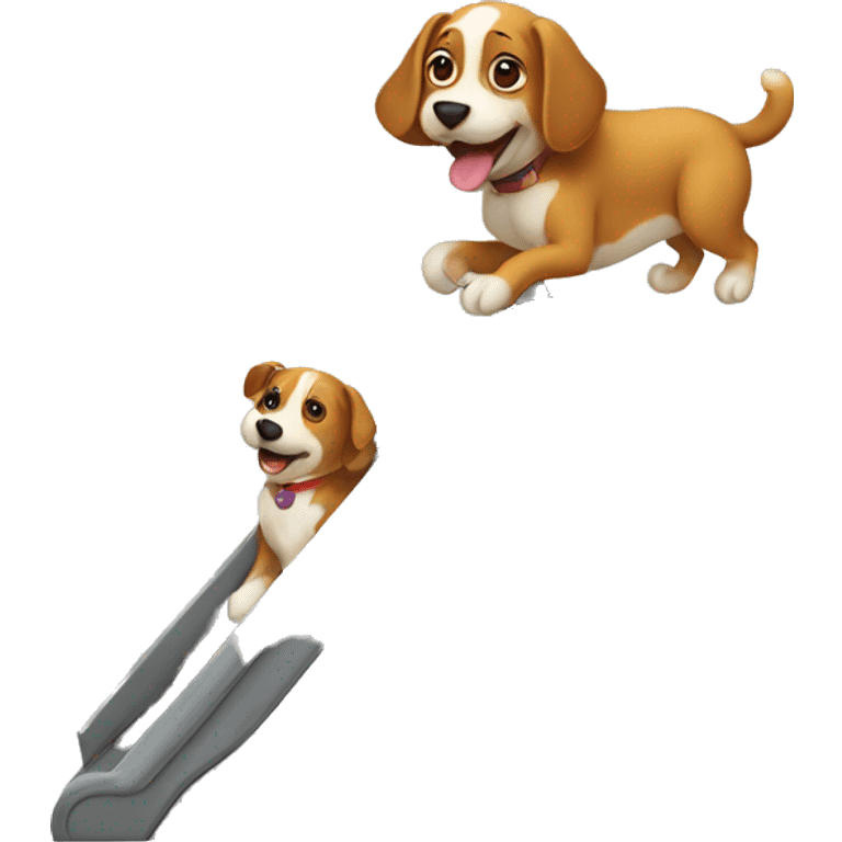 Dog on slide emoji