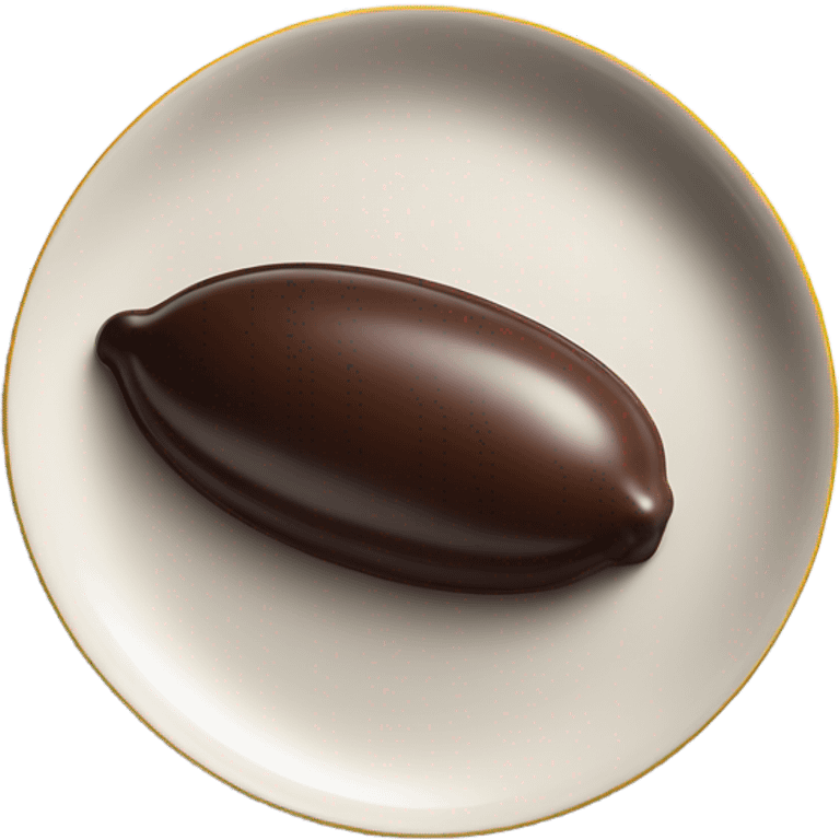 chocolate quenelle on plate emoji