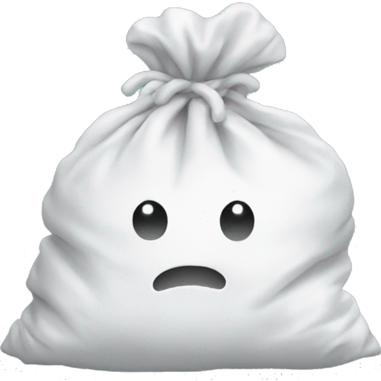 Bag of snow emoji