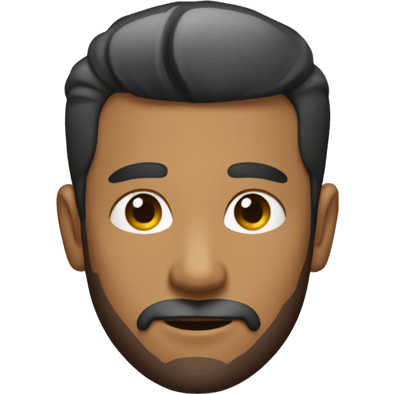 Man with slick back hair and short beard  emoji