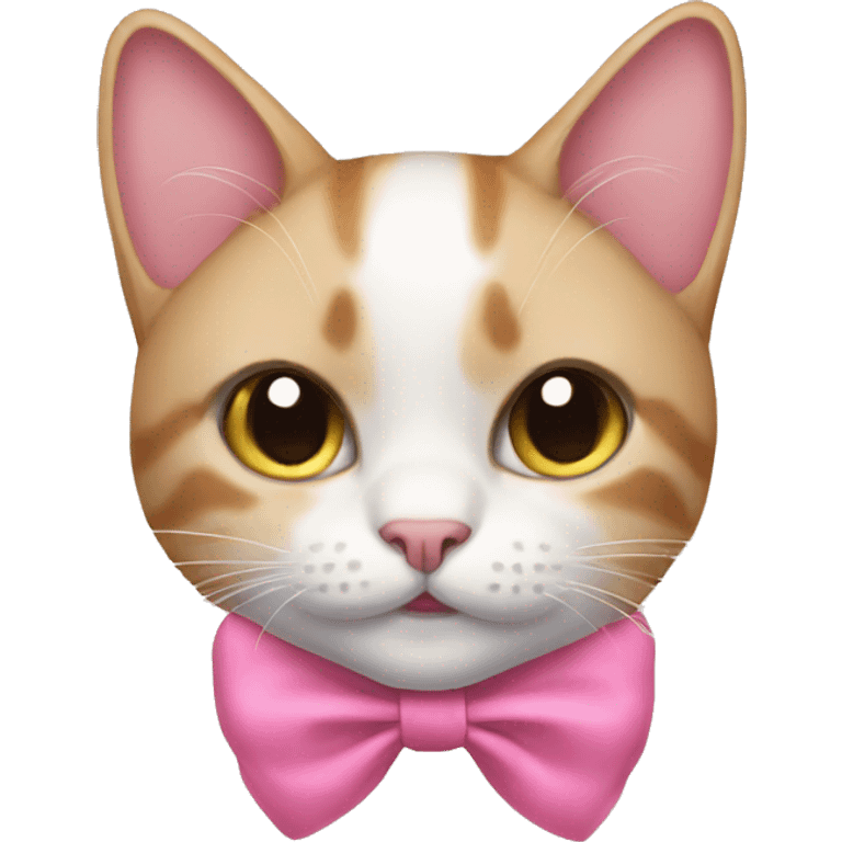 Cat wearing a pink bow  emoji