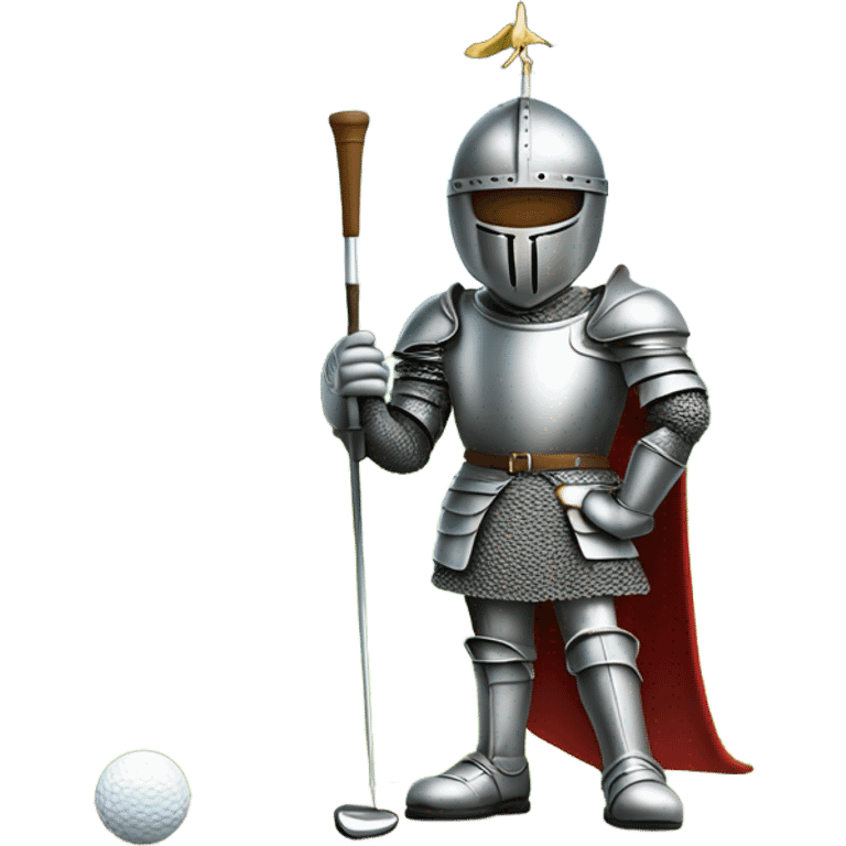 Knight on golf green emoji