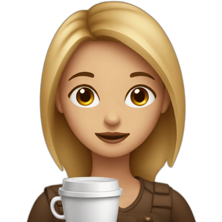 girl and coffee emoji