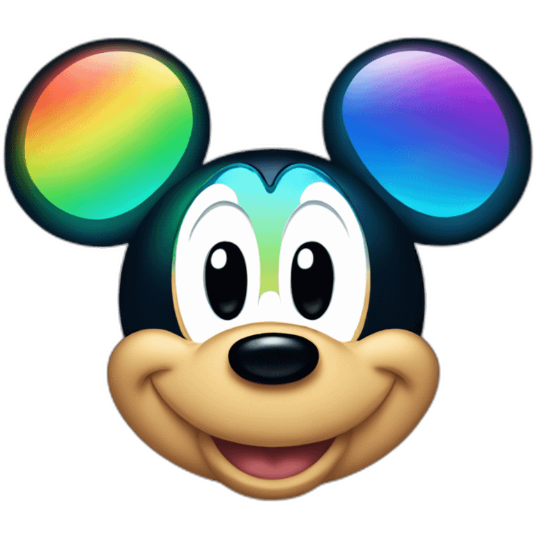 Rainbow Mickey Mouse emoji