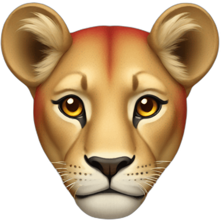 Red lioness emoji