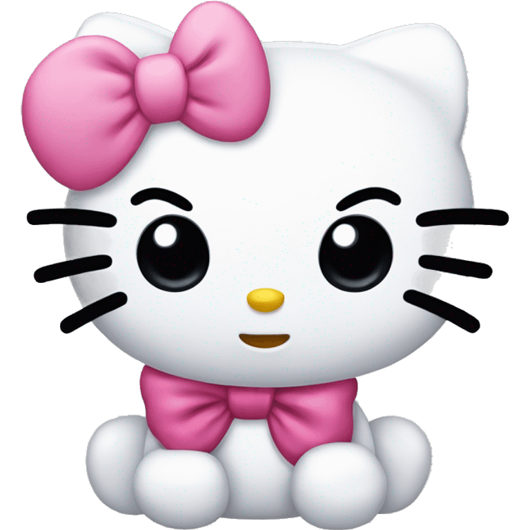 Hello kitty with a bow  emoji