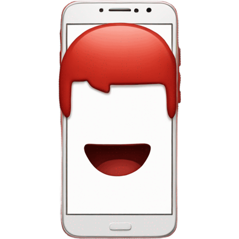 Smartphone vermelho enfurecido  emoji