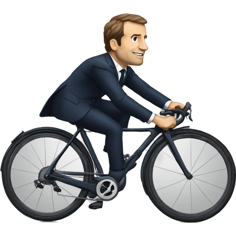 Macron en velo emoji