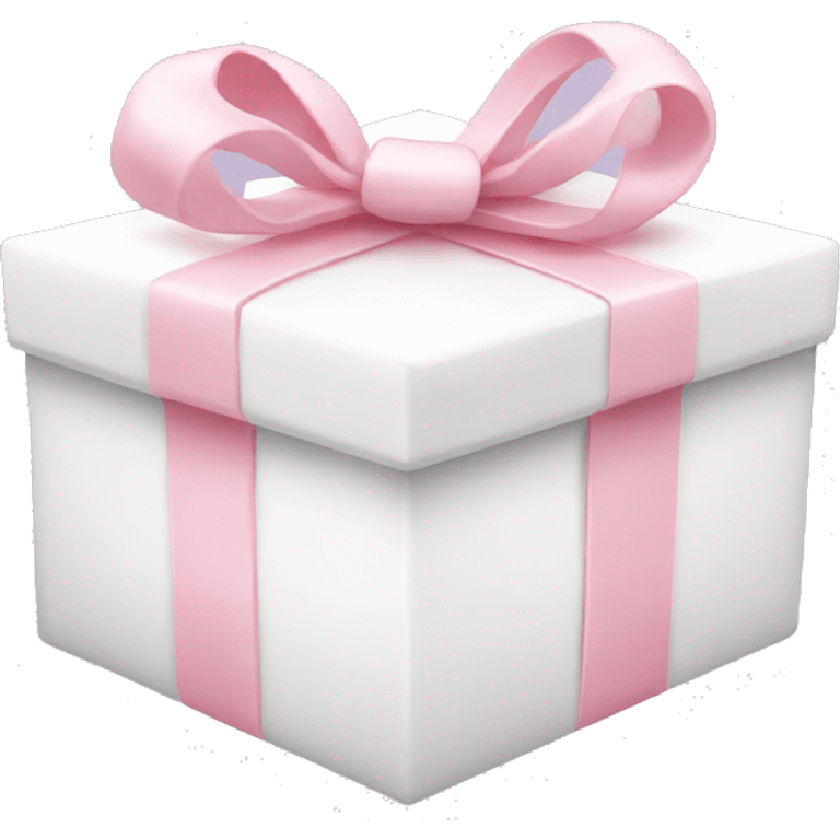 Light pink and white present emoji