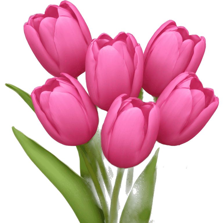 Bouquet of pink tulips emoji