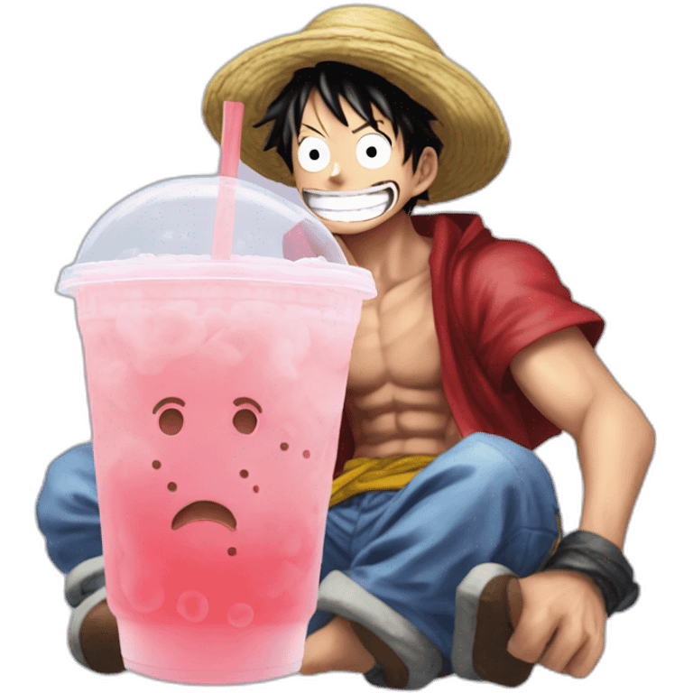 luffy- gear- fifth-with- bubble- tea emoji