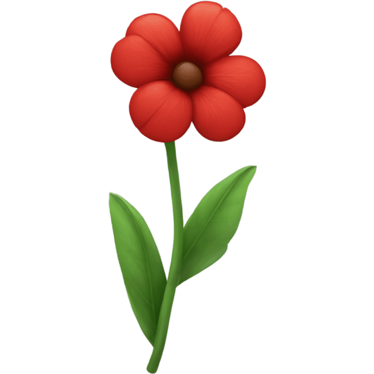 A red flower emoji