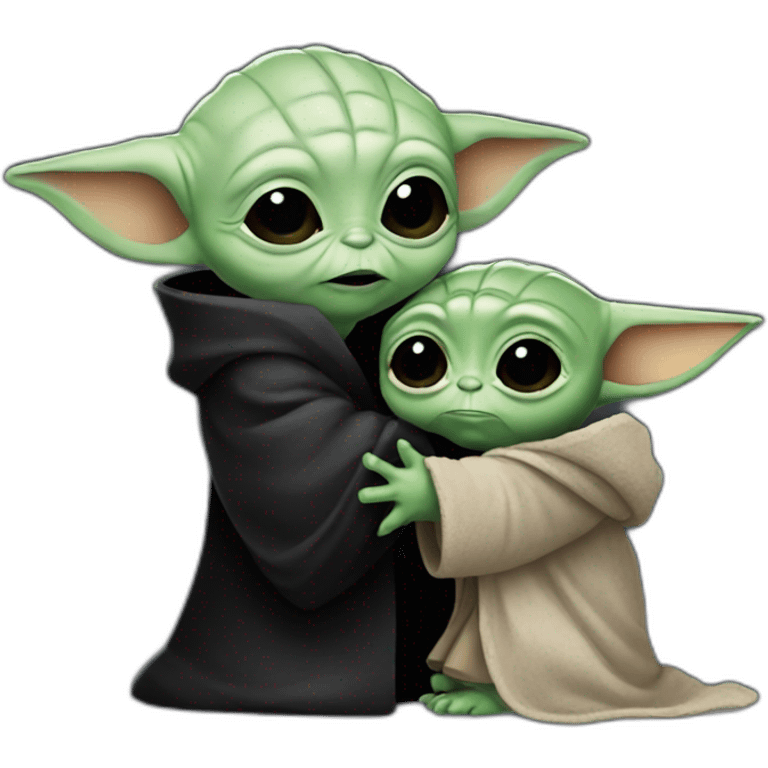 baby yoda hugging darth vader emoji