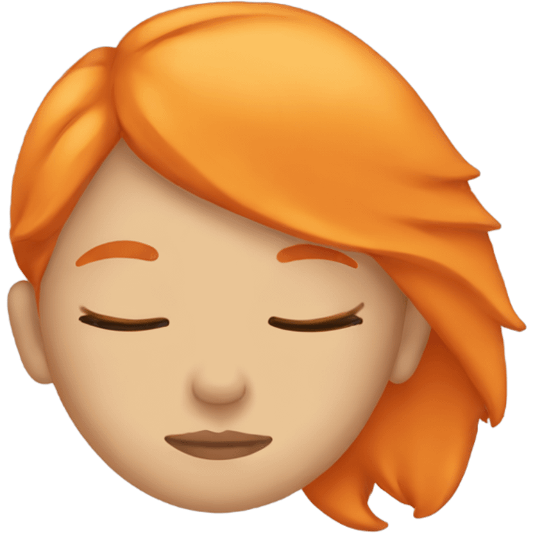 girl with orange hair sleeping  emoji