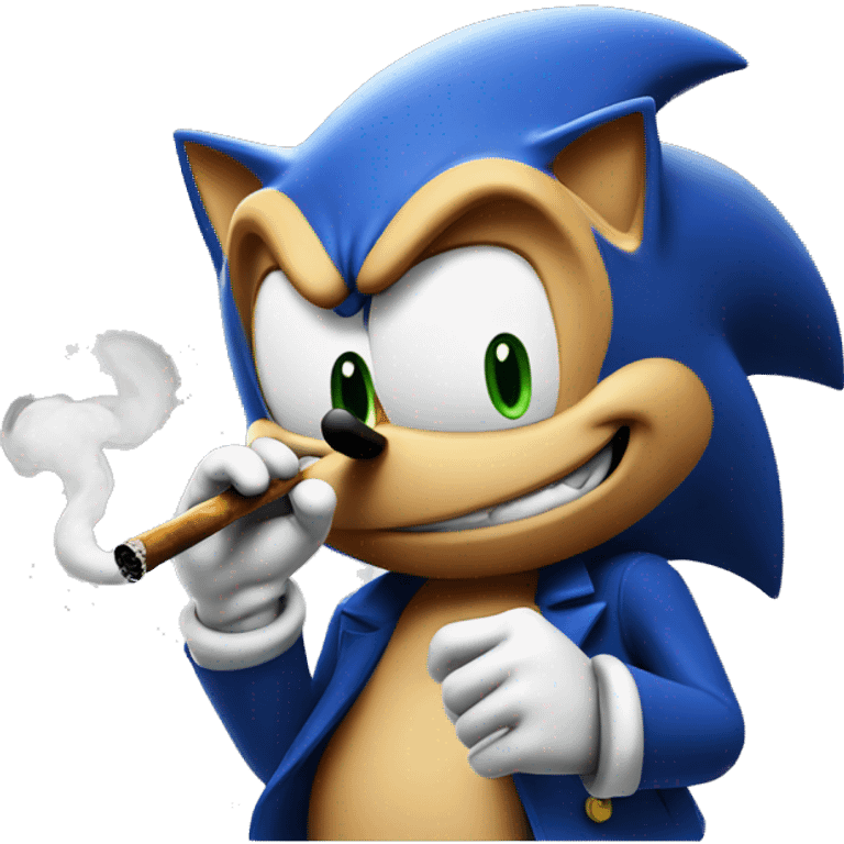 sonic smoking a pipe emoji