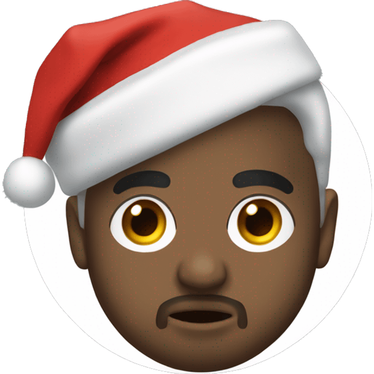 Kanye west in a Christmas hat emoji